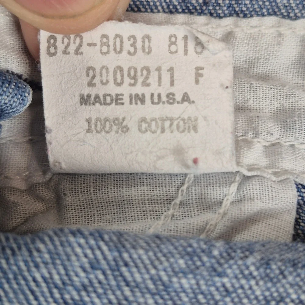 Vintage OshKosh B'gosh Vestbak Overalls Baby 6-9 Months Blue Denim Made in USA